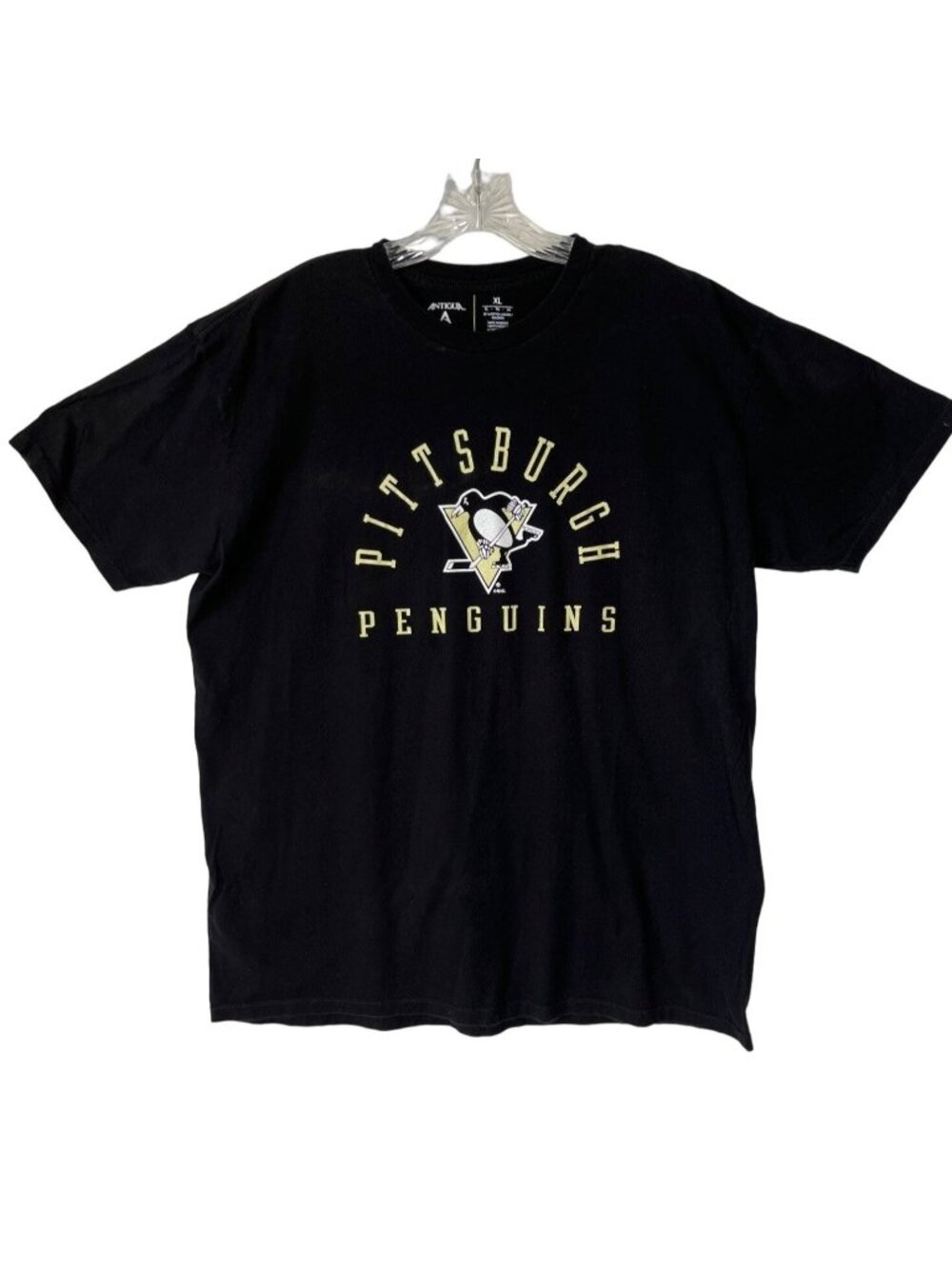 Antigua Pittsburgh Penguins Tshirt Mens XL Black NHL Fanwear